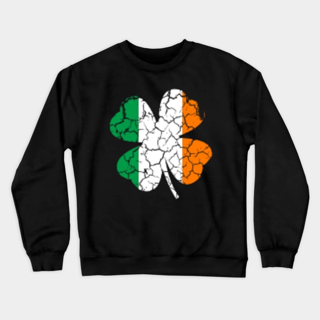 Irish Flag Ireland Lucky Clover St Patrick's Day Stickers Crewneck Sweatshirt by gillys